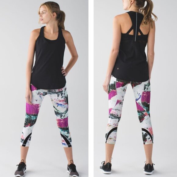 Lululemon Run: Inspire Crop II All Full-On Luxtreme In Pigment Wave Multi Size 6 - Picture 1 of 9